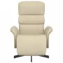Sillón reclinable con reposapiés tela color crema | Foro24.es | Tu tienda online para hogar, jardín y más Foro24.es