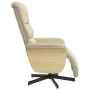Sillón reclinable con reposapiés tela color crema | Foro24.es | Tu tienda online para hogar, jardín y más Foro24.es