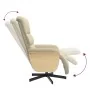 Sillón reclinable con reposapiés tela color crema | Foro24.es | Tu tienda online para hogar, jardín y más Foro24.es