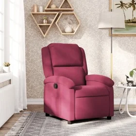 Sillón reclinable de terciopelo rojo tinto by , Armchairs - Ref: Foro24-371802, Price: 210,10 €, Discount: -5%%