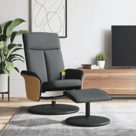 Sillón reclinable de masaje con reposapiés tela
