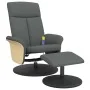 Sillón reclinable de masaje con reposapiés tela gris oscuro | Foro24.es | Tu tienda online para hogar, jardín y más Foro24.es