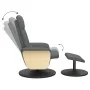 Sillón reclinable de masaje con reposapiés tela gris oscuro | Foro24.es | Tu tienda online para hogar, jardín y más Foro24.es