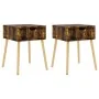Mesitas noche 2 uds madera ingeniería roble ahumado 40x40x56 cm de , Mesitas de noche - Ref: Foro24-326812, Precio: 72,61 €, ...