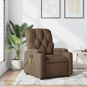Sillón reclinable con masaje de tela marrón von , Sessel - Ref: Foro24-372495, Preis: 245,19 €, Rabatt: -5%%