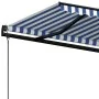 Toldo automático retráctil azul y blanco 600x350 cm by , Awnings - Ref: Foro24-3069246, Price: 714,38 €, Discount: %