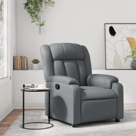 Sillón reclinable de cuero sintético gris by , Armchairs - Ref: Foro24-373563, Price: 206,50 €, Discount: %