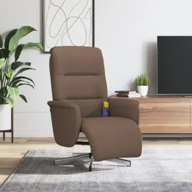 Sillón reclinable de masaje con reposapiés tela