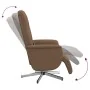 Sillón reclinable de masaje con reposapiés tela marrón | Foro24.es | Tu tienda online para hogar, jardín y más Foro24.es