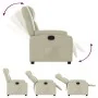 Sillón reclinable de cuero sintético crema | Foro24.es | Tu tienda online para hogar, jardín y más Foro24.es