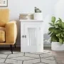 Jaula para perros madera de ingeniería blanco 45x62x59 cm de , Casetas para perros - Ref: Foro24-838309, Precio: 76,25 €, Des...