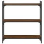 Librería 3 estantes madera ingeniería roble marrón 80x30x86 cm de , Librerías y estanterías - Ref: Foro24-837671, Precio: 47,...