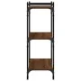 Librería 3 estantes madera ingeniería roble marrón 80x30x86 cm de , Librerías y estanterías - Ref: Foro24-837671, Precio: 47,...
