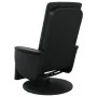 Sillón reclinable masaje con reposapiés cuero sintético negro by , Armchairs - Ref: Foro24-356517, Price: 256,34 €, Discount: %