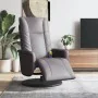 Sillón reclinable de masaje con reposapiés cuero sintético gris de , Sillones - Ref: Foro24-356515, Precio: 239,36 €, Descuen...