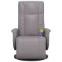 Sillón reclinable de masaje con reposapiés cuero sintético gris de , Sillones - Ref: Foro24-356515, Precio: 239,36 €, Descuen...