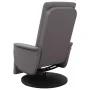 Sillón reclinable de masaje con reposapiés cuero sintético gris de , Sillones - Ref: Foro24-356515, Precio: 239,36 €, Descuen...