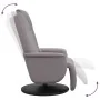 Sillón reclinable de masaje con reposapiés cuero sintético gris de , Sillones - Ref: Foro24-356515, Precio: 239,36 €, Descuen...