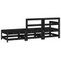Juego de muebles de jardín 3 pzas madera maciza de pino negro by , Modular outdoor sofas - Ref: Foro24-825524, Price: 184,97 ...