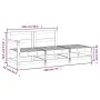 Juego de muebles de jardín 3 pzas madera maciza de pino negro by , Modular outdoor sofas - Ref: Foro24-825524, Price: 184,97 ...