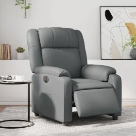 Sillón reclinable eléctrico de cuero sintético