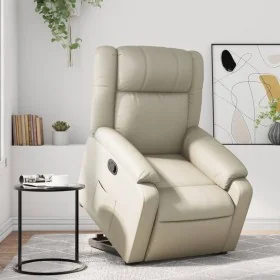 Sillón reclinable elevable cuero artificial color