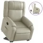 Sillón reclinable elevable cuero artificial color crema by , Armchairs - Ref: Foro24-3205151, Price: 327,17 €, Discount: %