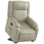 Sillón reclinable elevable cuero artificial color crema by , Armchairs - Ref: Foro24-3205151, Price: 327,17 €, Discount: %