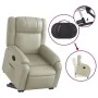 Sillón reclinable elevable cuero artificial color crema by , Armchairs - Ref: Foro24-3205151, Price: 327,17 €, Discount: %