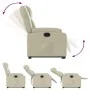 Sillón reclinable elevable cuero artificial color crema by , Armchairs - Ref: Foro24-3205151, Price: 327,17 €, Discount: %
