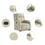 Sillón reclinable elevable cuero artificial color crema by , Armchairs - Ref: Foro24-3205151, Price: 327,17 €, Discount: %