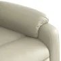 Sillón reclinable elevable cuero artificial color crema by , Armchairs - Ref: Foro24-3205151, Price: 327,17 €, Discount: %