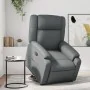 Sillón reclinable elevable cuero artificial gris | Foro24.es | Tu tienda online para hogar, jardín y más Foro24.es