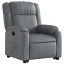 Sillón reclinable elevable cuero artificial gris | Foro24.es | Tu tienda online para hogar, jardín y más Foro24.es