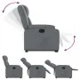 Sillón reclinable elevable cuero artificial gris | Foro24.es | Tu tienda online para hogar, jardín y más Foro24.es