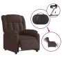 Sillón reclinable eléctrico tela marrón oscuro | Foro24.es | Tu tienda online para hogar, jardín y más Foro24.es