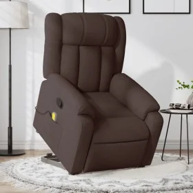 Silla de masaje reclinable de pie de tela marrón oscuro by , Armchairs - Ref: Foro24-3205333, Price: 320,65 €, Discount: %