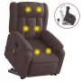 Silla de masaje reclinable de pie de tela marrón oscuro by , Armchairs - Ref: Foro24-3205333, Price: 320,65 €, Discount: %