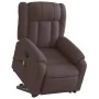 Silla de masaje reclinable de pie de tela marrón oscuro by , Armchairs - Ref: Foro24-3205333, Price: 320,65 €, Discount: %