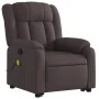 Silla de masaje reclinable de pie de tela marrón oscuro by , Armchairs - Ref: Foro24-3205333, Price: 320,65 €, Discount: %