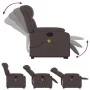Silla de masaje reclinable de pie de tela marrón oscuro by , Armchairs - Ref: Foro24-3205333, Price: 320,65 €, Discount: %