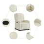 Sillón reclinable eléctrico de terciopelo blanco crema by , Armchairs - Ref: Foro24-3204287, Price: 270,27 €, Discount: -5%%