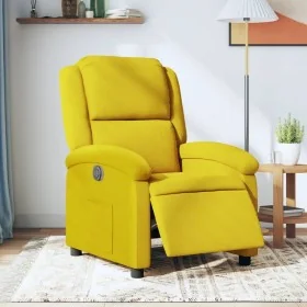 Sillón reclinable eléctrico de terciopelo amarillo de , Sillones - Ref: Foro24-3204285, Precio: 249,77 €, Descuento: %