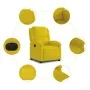 Sillón reclinable eléctrico de terciopelo amarillo de , Sillones - Ref: Foro24-3204285, Precio: 249,77 €, Descuento: %