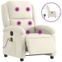 Sillón reclinable de masaje eléctrico terciopelo color crema de , Sillones - Ref: Foro24-3204298, Precio: 292,14 €, Descuento: %