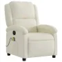 Sillón reclinable de masaje eléctrico terciopelo color crema de , Sillones - Ref: Foro24-3204298, Precio: 292,14 €, Descuento: %