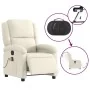 Sillón reclinable de masaje eléctrico terciopelo color crema de , Sillones - Ref: Foro24-3204298, Precio: 292,14 €, Descuento: %