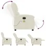 Sillón reclinable de masaje eléctrico terciopelo color crema de , Sillones - Ref: Foro24-3204298, Precio: 292,14 €, Descuento: %