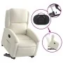 Sillón reclinable elevable terciopelo crema de , Sillones - Ref: Foro24-3204309, Precio: 307,74 €, Descuento: -5%%