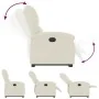 Sillón reclinable elevable terciopelo crema de , Sillones - Ref: Foro24-3204309, Precio: 307,74 €, Descuento: -5%%